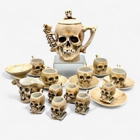 Capodimonte Skull Tea Set