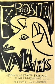 1952 Vallauris Poster Lithograph, Picasso Signed