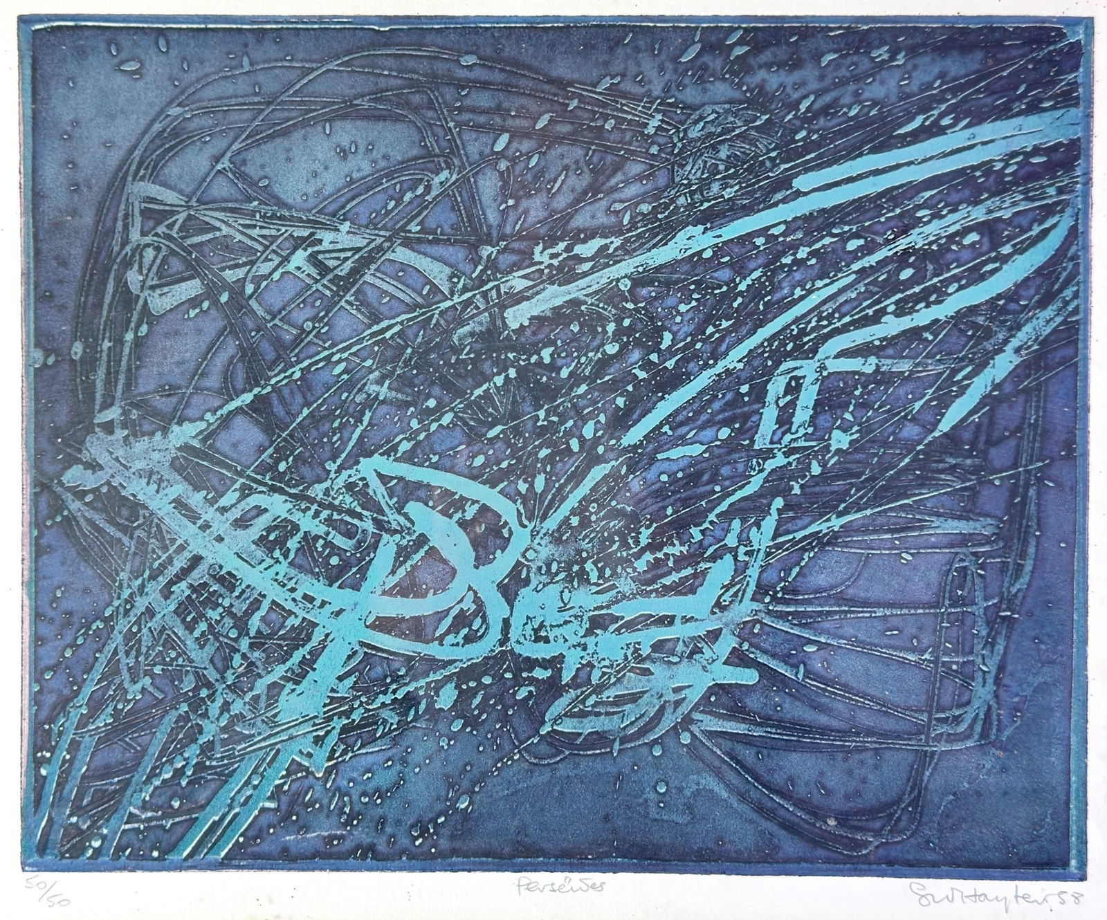 "Perseides" Etching by Stanly William Hayter (1 of 5)
