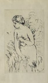 "The Bather" Etching After Pierre-Auguste Renoir