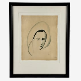 "Tete de Femme" Lithograph by Marie Laurencin