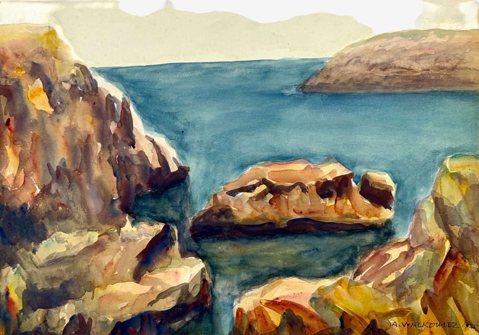 "Rocky Coast, Ogunquit, Maine" by Abraham Walkowitz (1 of 3)