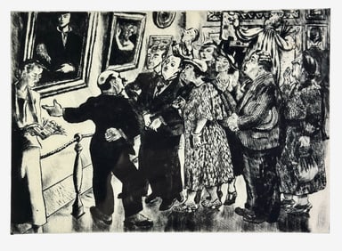 "Aesthetic Pleasure" Etching by Peggy Bacon