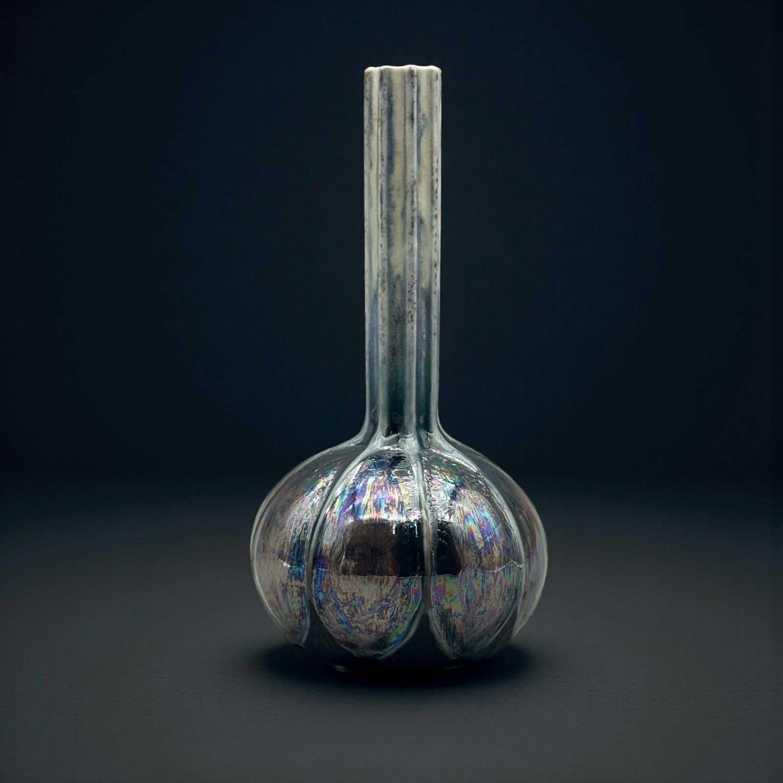 Taxile Doat for University City Pottery gourd shaped vase. (1 of 6)