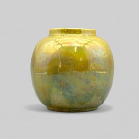 Early Pewabic Pottery luster glaze over mat.