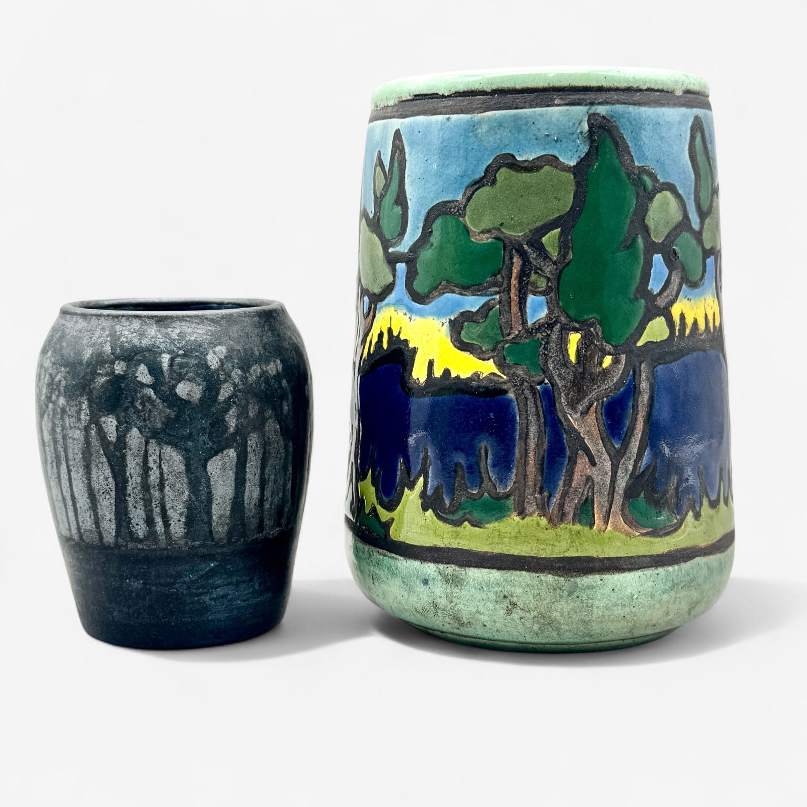 Pair of Reproduction Pottery Pieces (1 of 5)