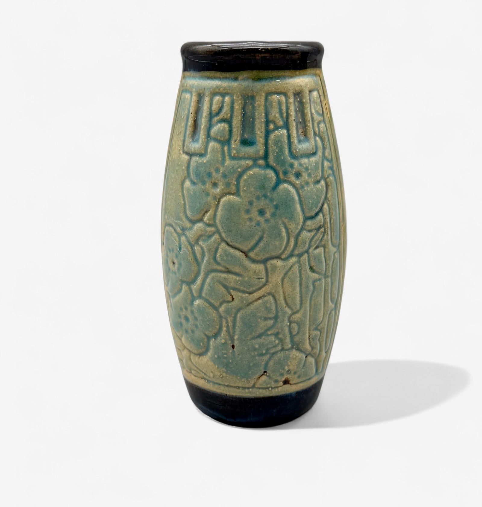 Incised Decorated Pottery Vase, Maker Unknown (1 of 3)