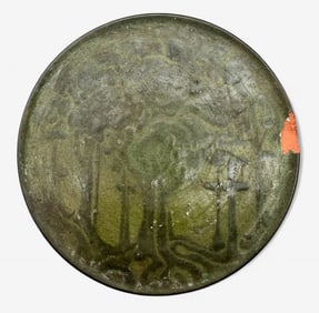 Marblehead Pottery Matte Green Disk