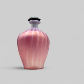 Oriental Poppy Glass Bottle