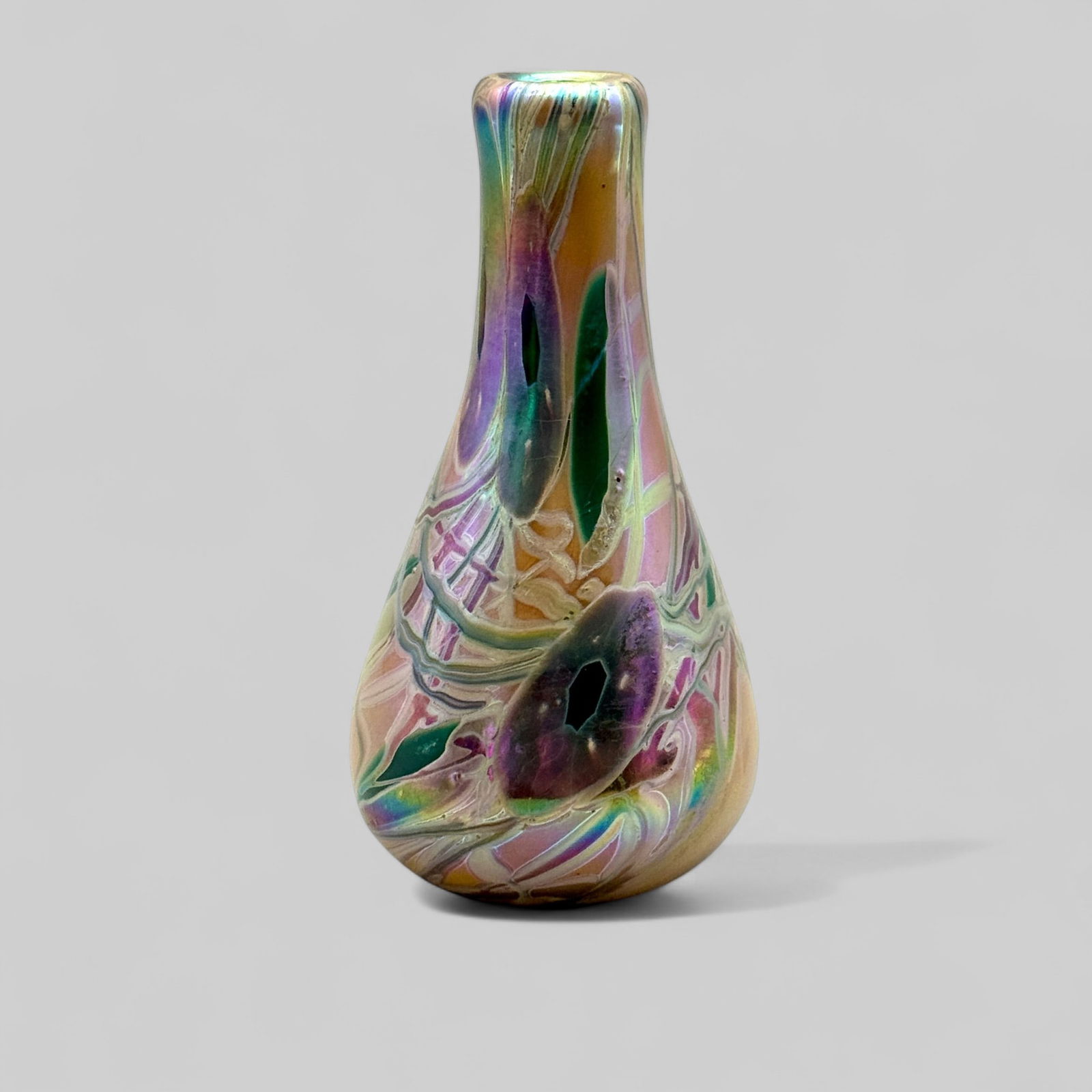 Tiffany Favrile Decorated Poppy Cabinet Vase (1 of 10)