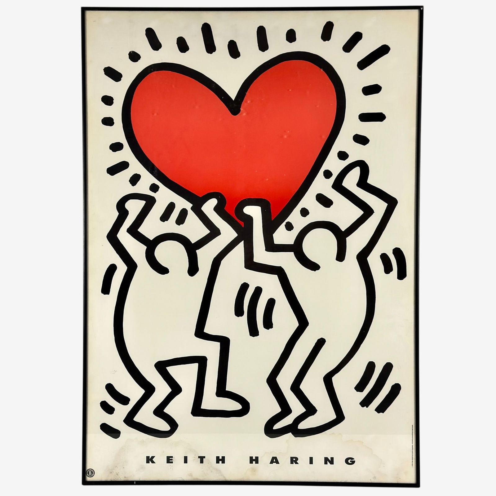 Three Exhibit Posters: Including one Keth Haring, another Minnie Mouse, and finally a Fritz Scholder poster, all framed. Largest 34" x 24".