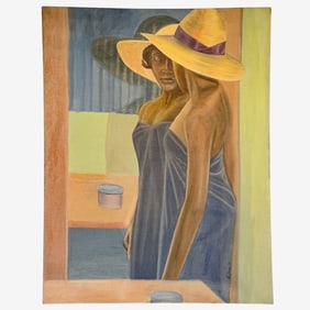 "Reflection of a Hatted Girl in Violet", E.C. Jones