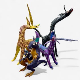 Group of Four Handpainted Mexican Animals