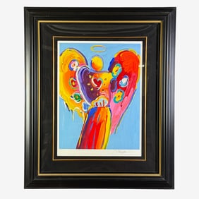Peter Max (German/American b.1937), Angel with Heart II