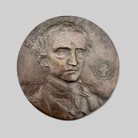 Edith Woodman Burroughs Poe Bronze Plaque