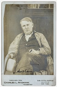 Thomas Edison Signed Cabinet Card