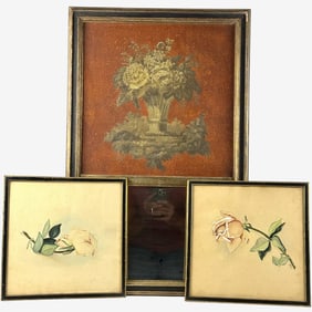 Floral Watercolors and Mirror