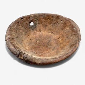 Native American Carved Burlwood Bowl