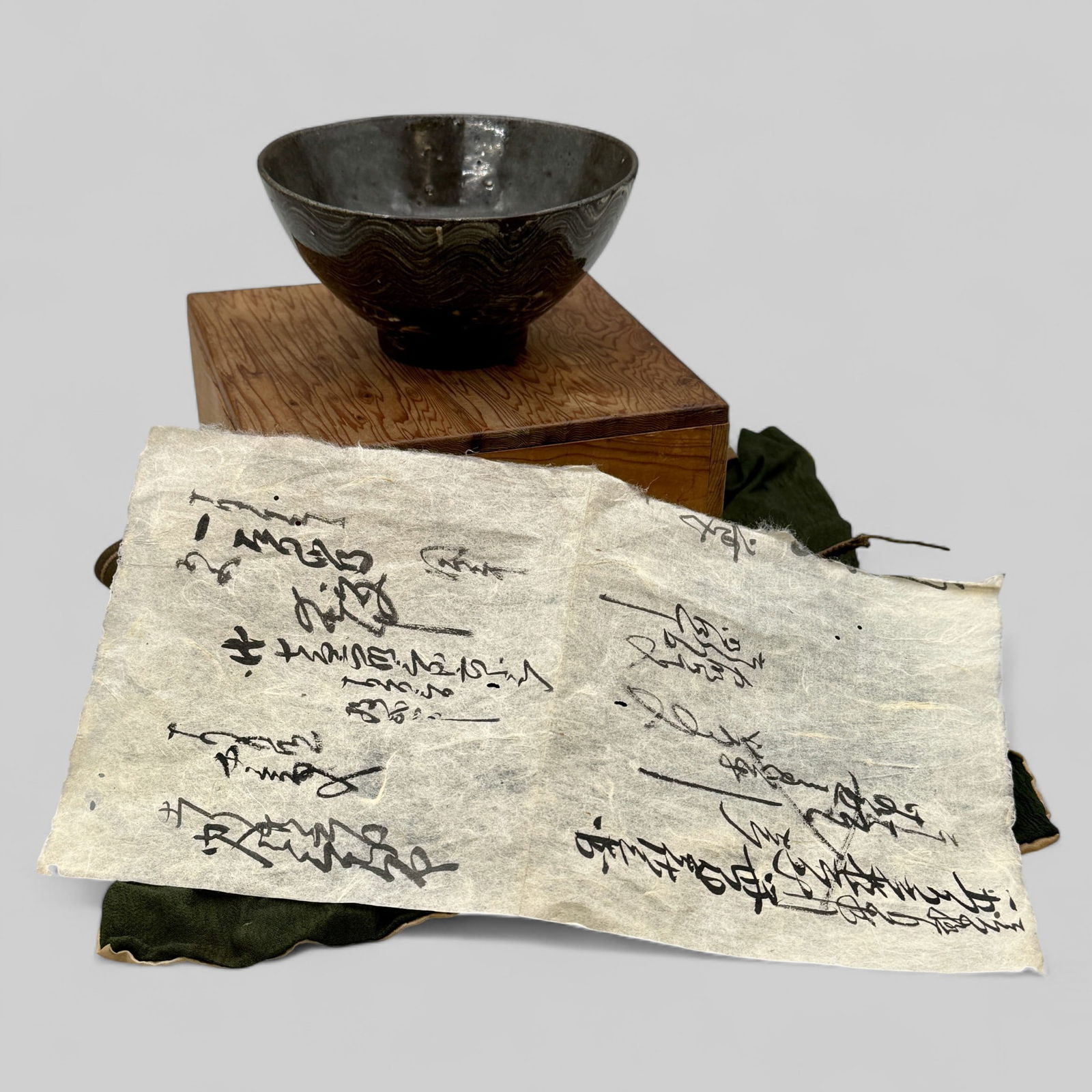 Japanese Stoneware "Chawan" Karatsu Ware Tea Bowl (1 of 8)