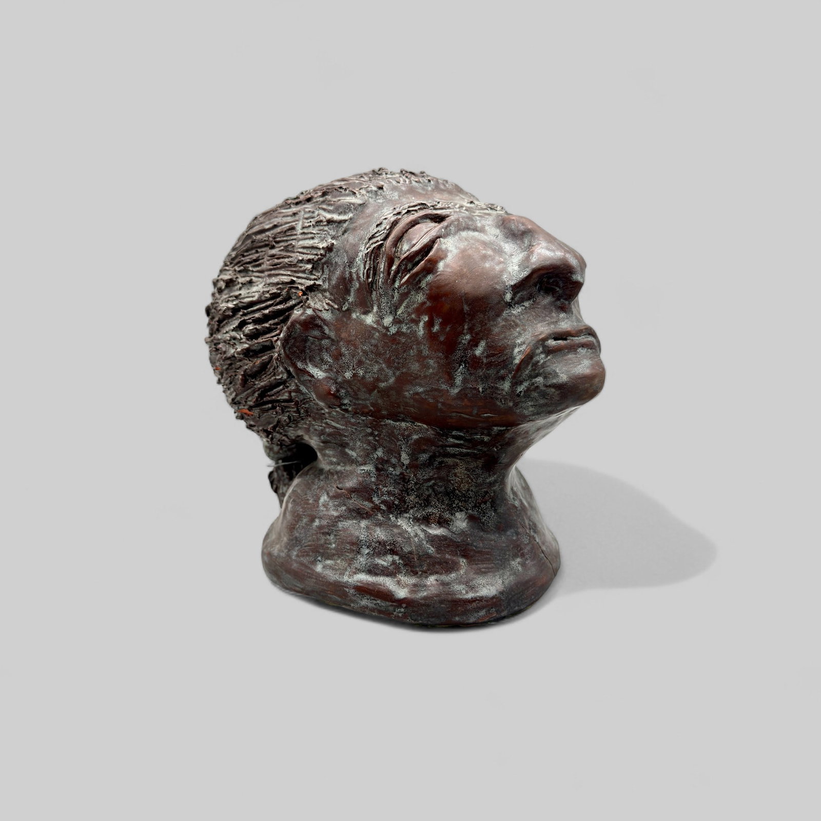Kirsten Wilbur Terracotta Bust of a Figure: Labeled with artist's tag to the base. Height of bust: 8.5"