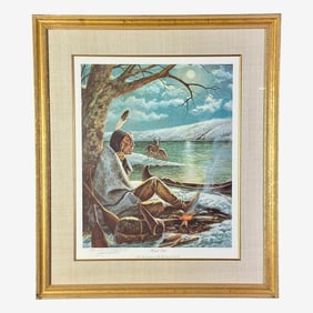 Pair of John Ruthven "Shawnee Indian" and "Moonlight Watch" Proofs