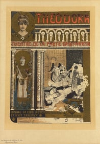 "Theodora" Lithograph by Manuel Orazi