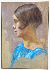 Pair of Watercolors, Potrait and Landscape