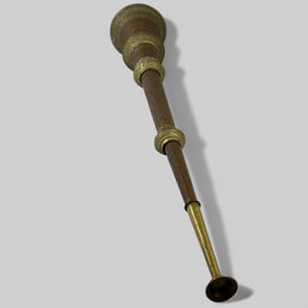Tibetan Brass Ceremonial Horn