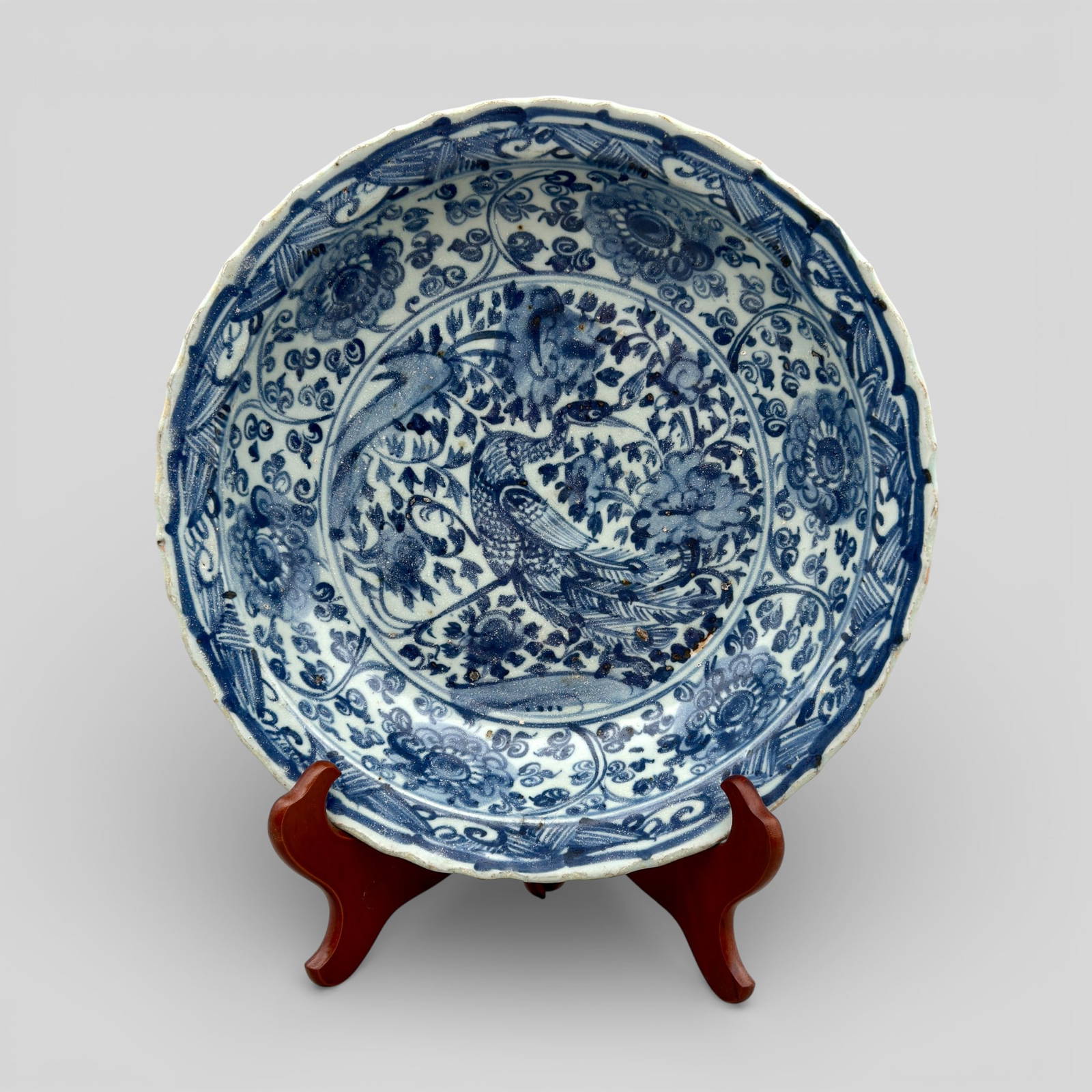 Mind Blue and White Porcelain Dish