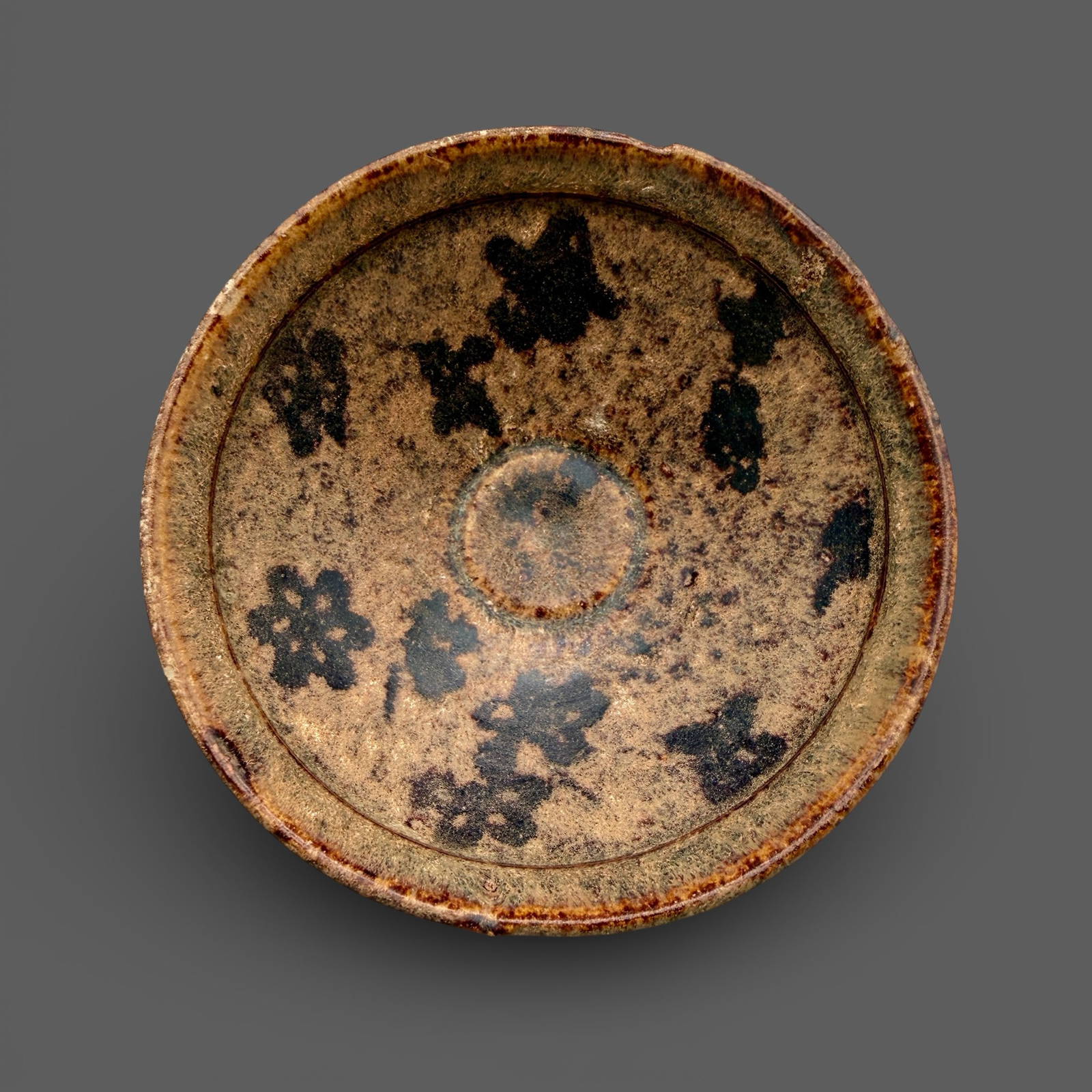 Jizhou Ware Paper-Cut Resist-Decorated Plum Blossom Tea Bowl