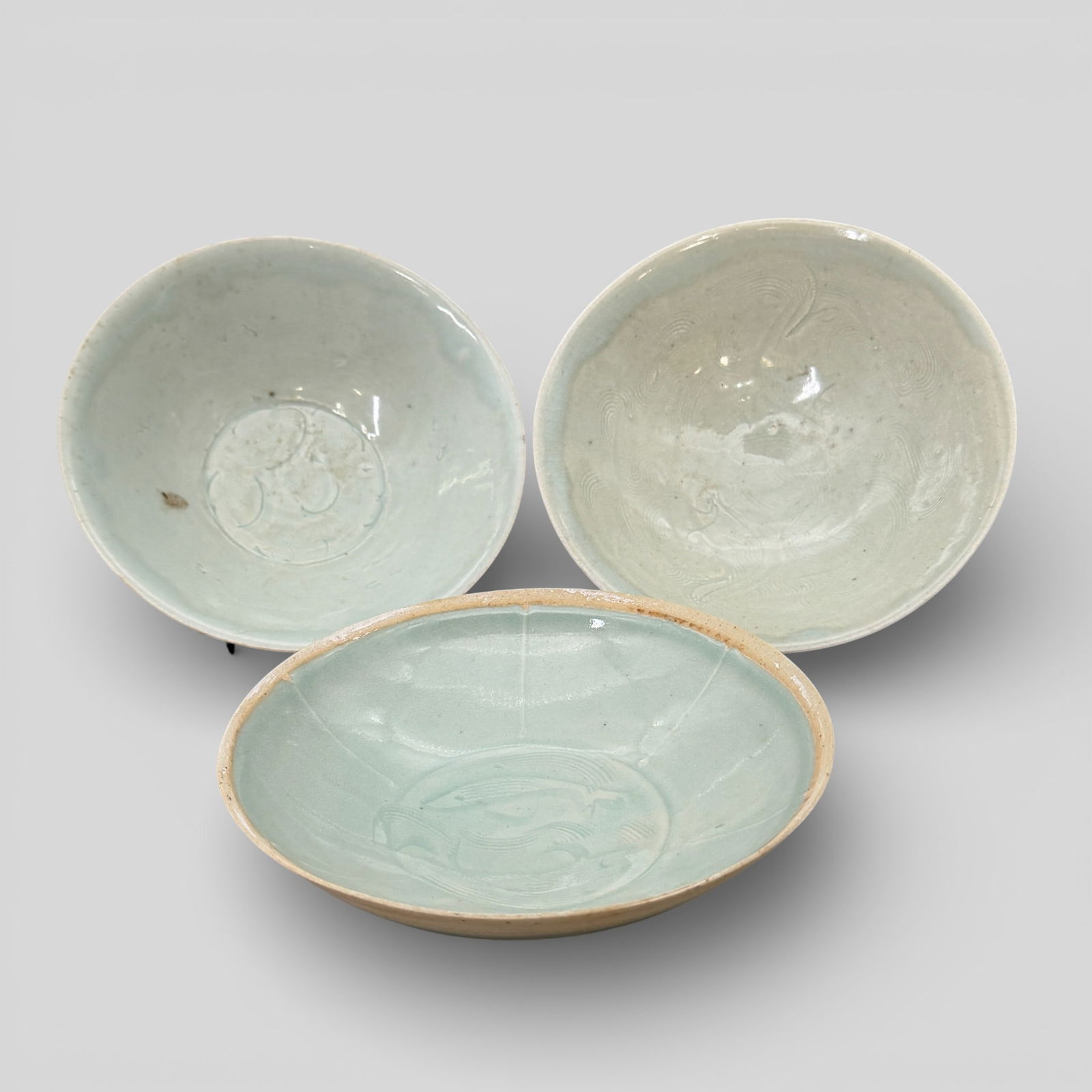 Three Incised Qingbai Bowls (1 of 15)