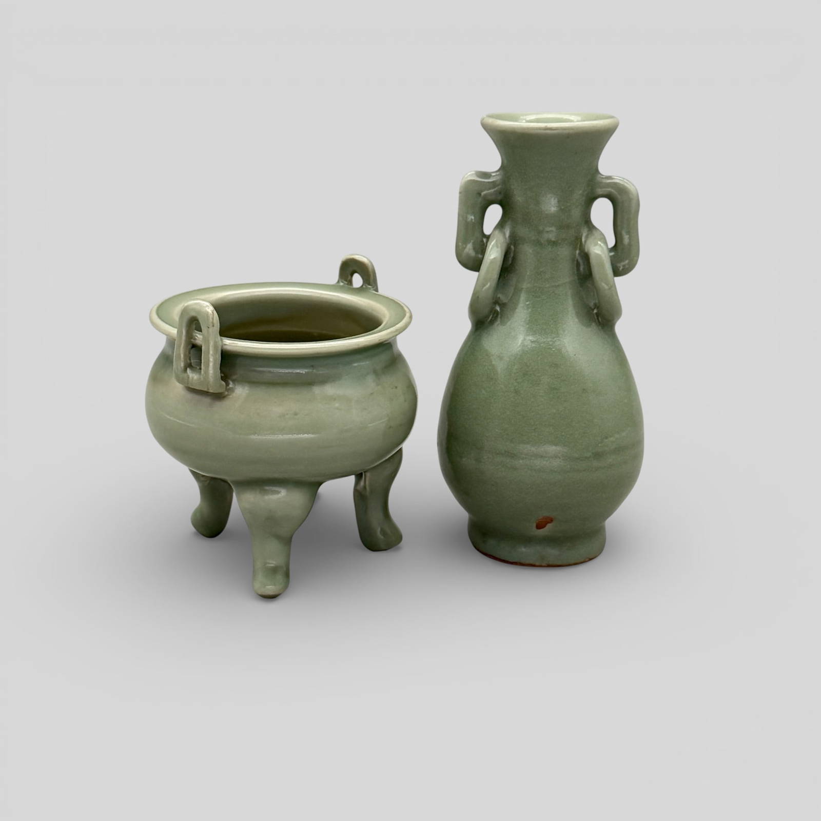 Two Longquan Celadon Vessels
