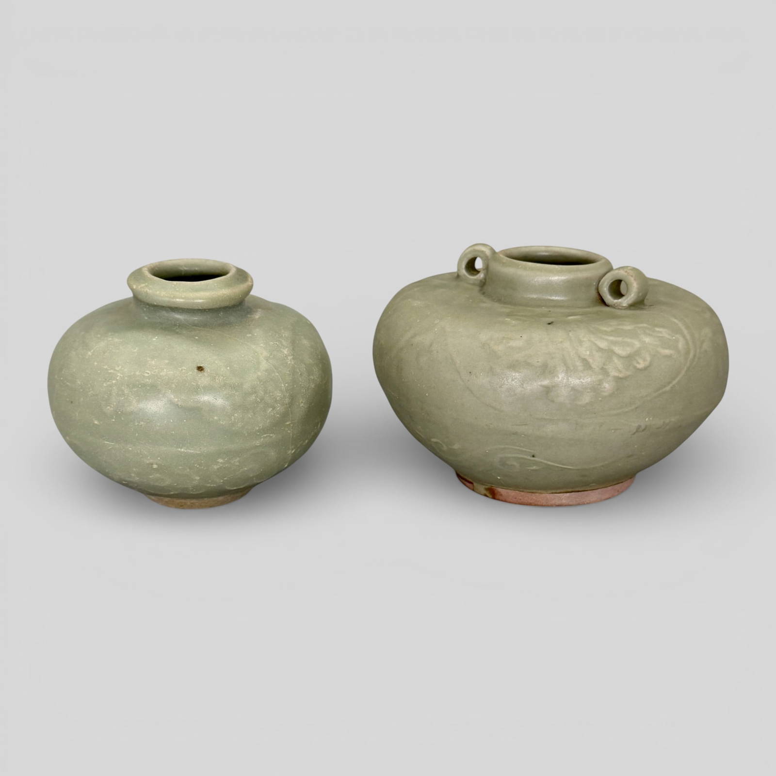 Pair of Longquan Celadon Jars