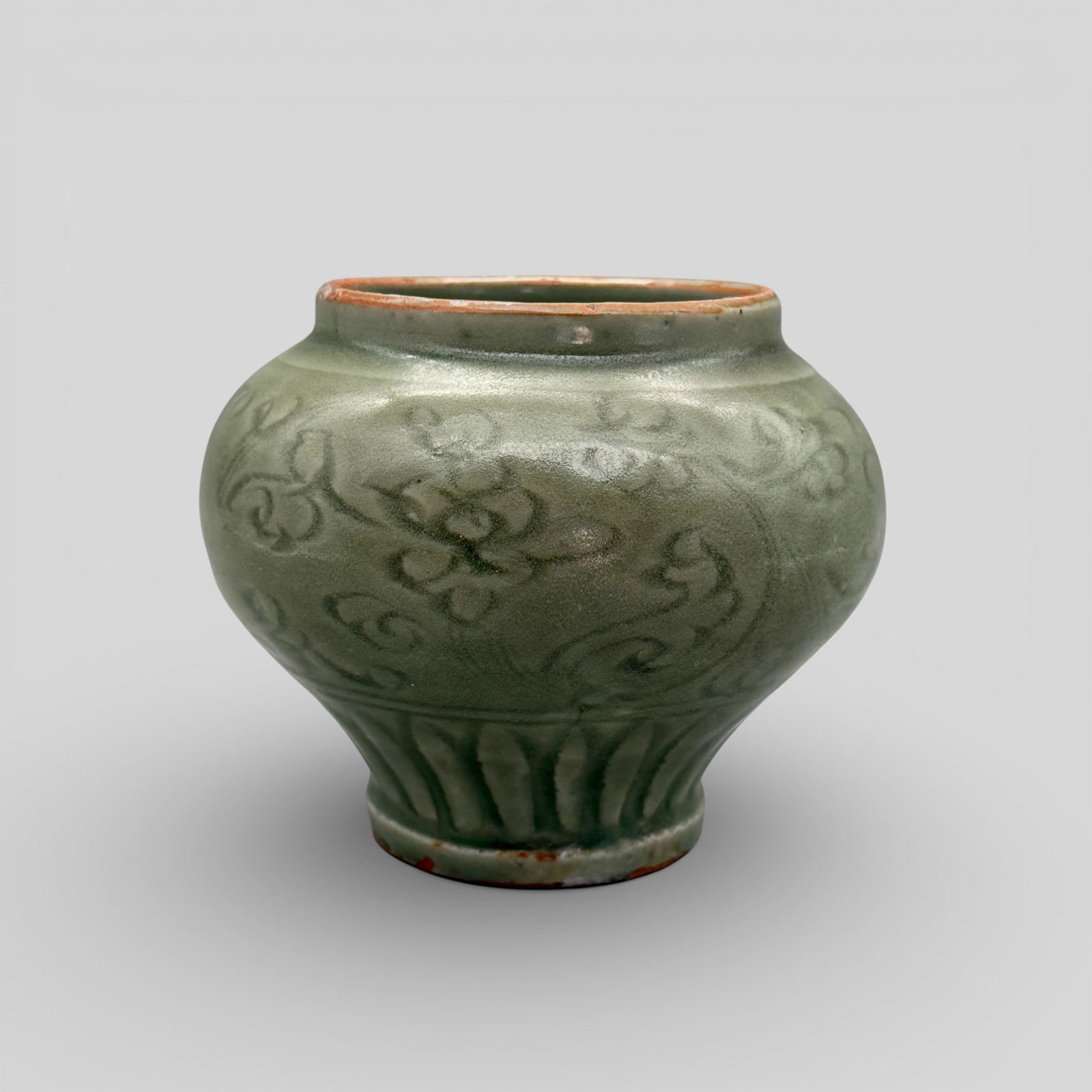Longquan Celadon Bulbous Form Jar (1 of 9)