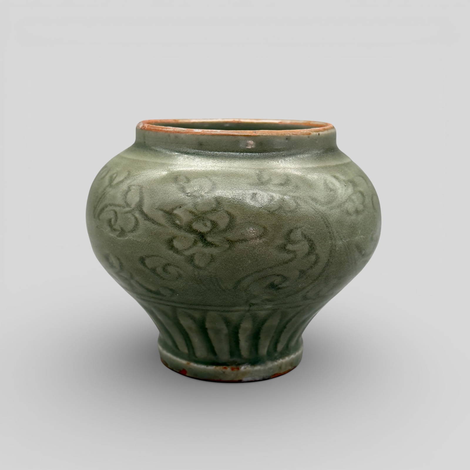 Longquan Celadon Bulbous Form Jar