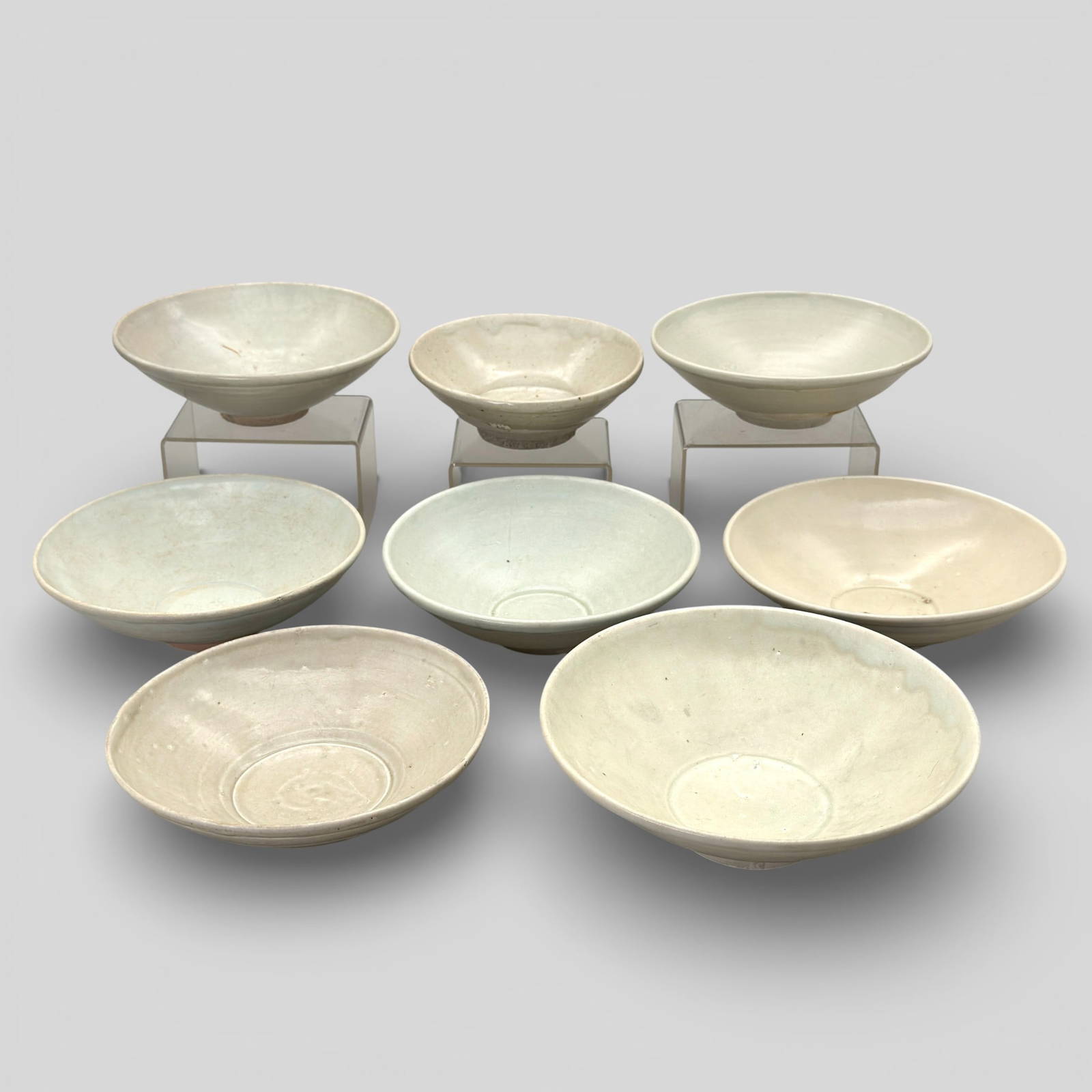 Eight Celadon Bowls