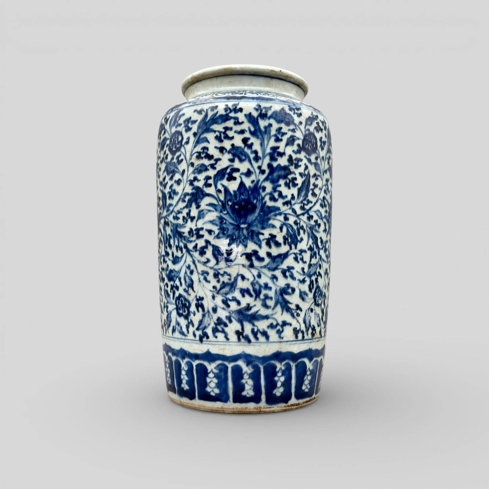 Large Ming Dynasty Vase with Underglaze Blue Decoration