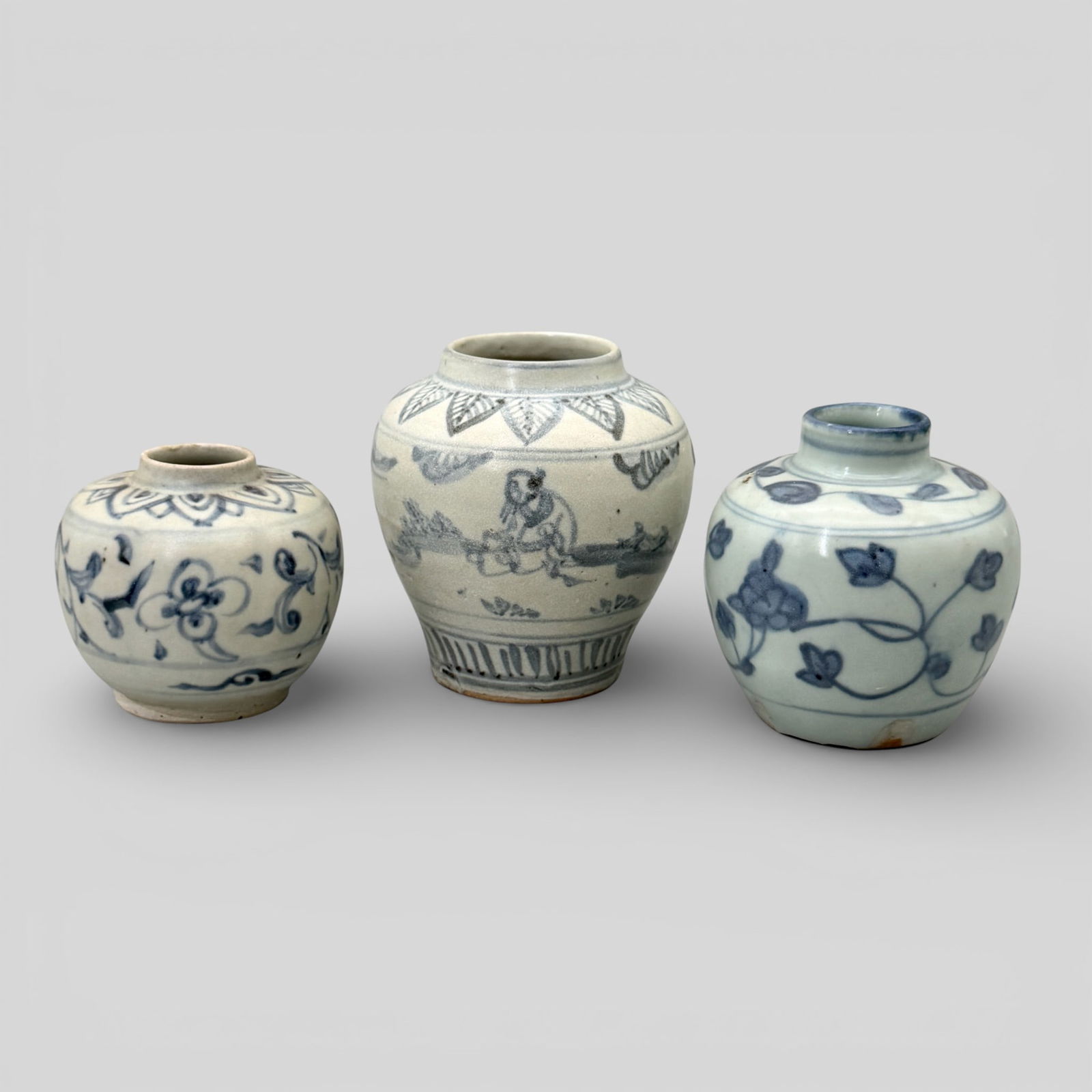 Three Ming Dynasty Blue and White Jars (1 of 18)