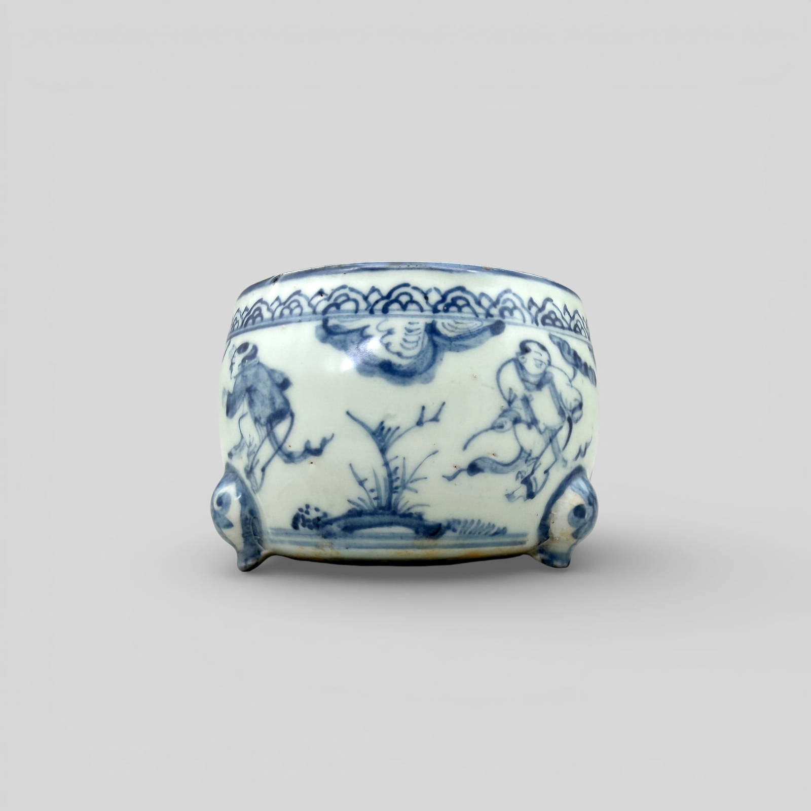 Small Ming Period Planter with Boys at Play
