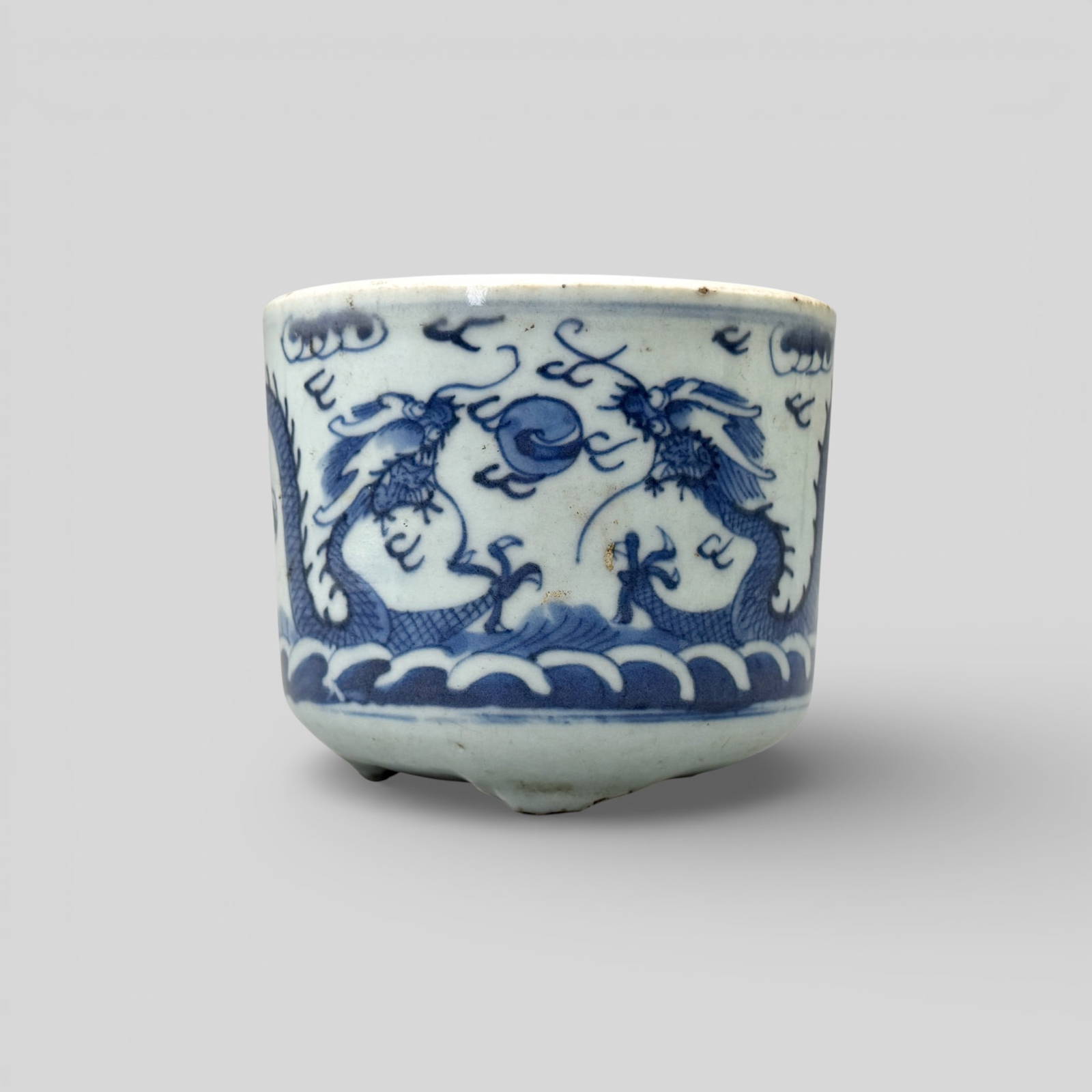 Ming Blue and White Dragon Planter