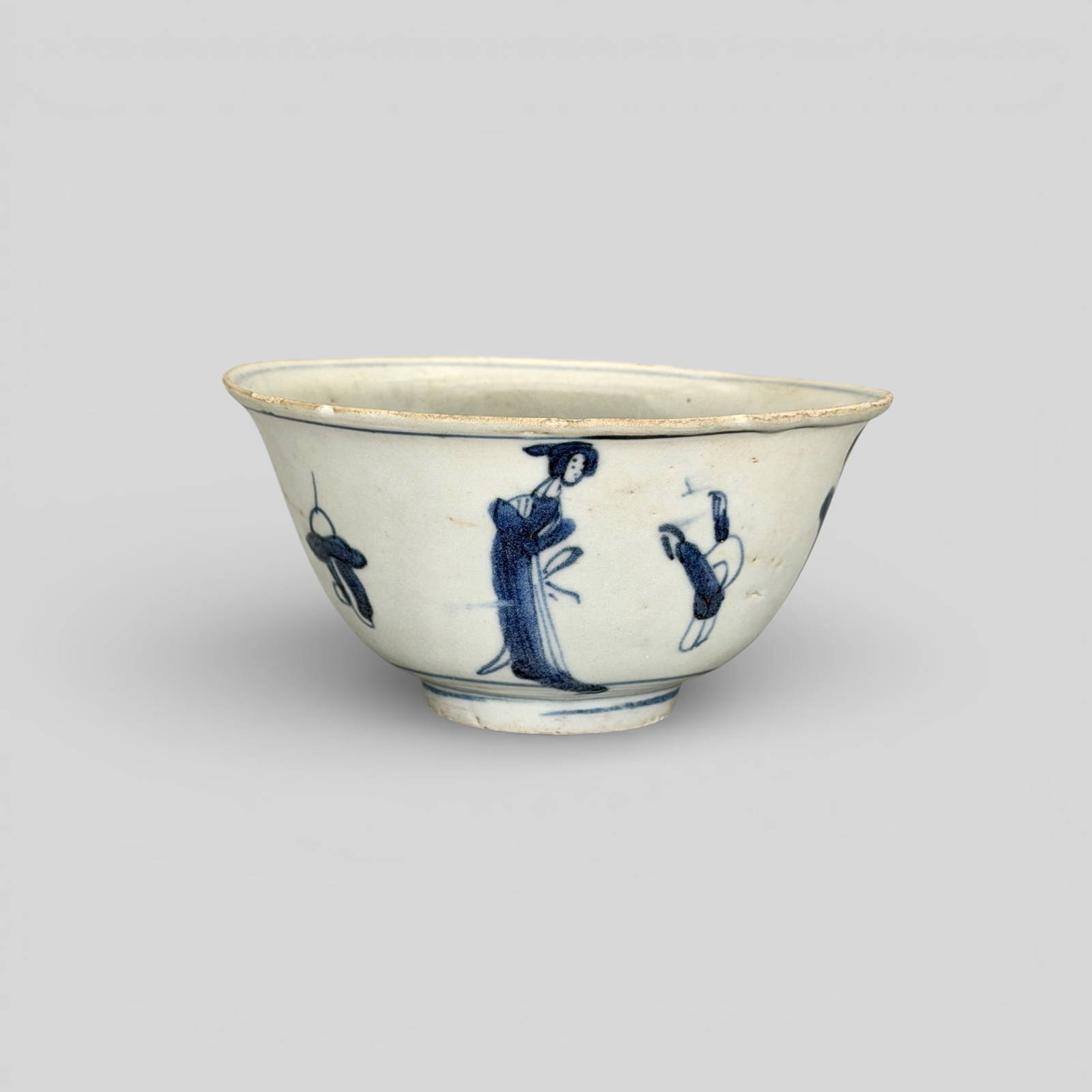 Ming Period Blue and White Figure Bowl