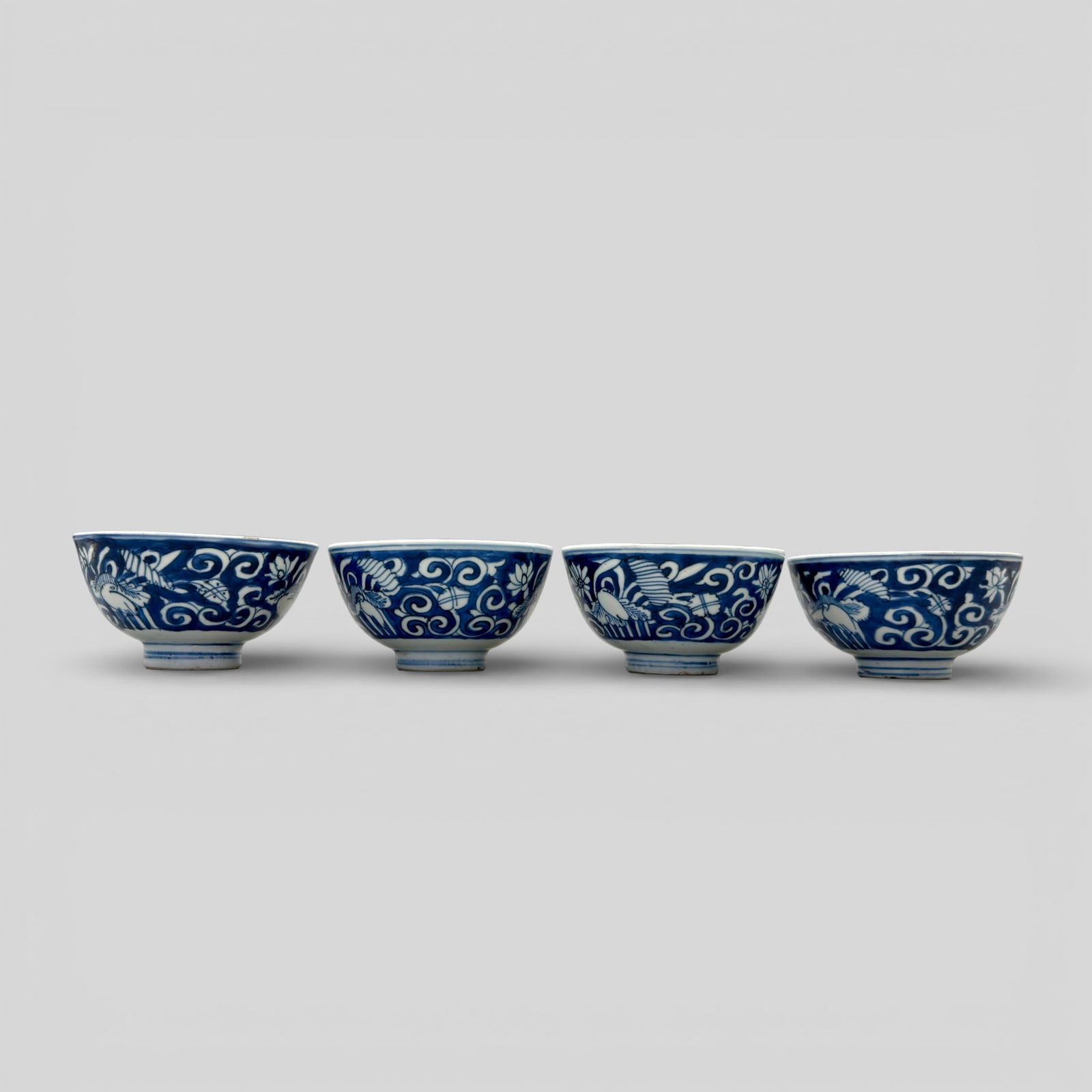 Four Ming Blue and White Tea Bowls (1 of 8)