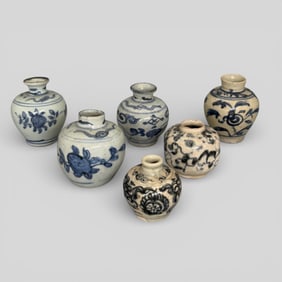 Group of Ming Blue and White Jars