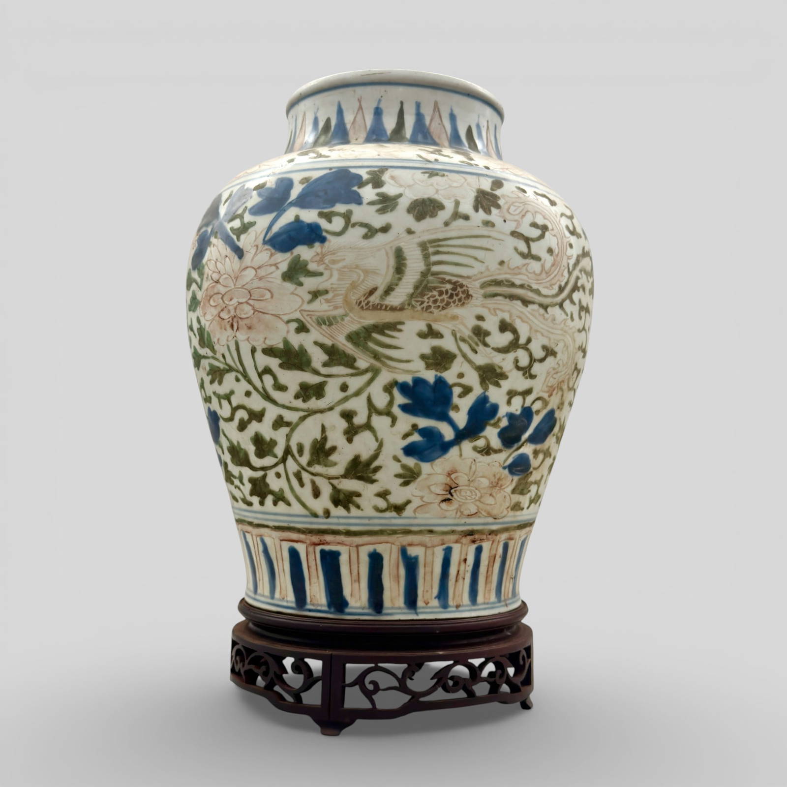 Wucai Phoenix Jar, 17th Century