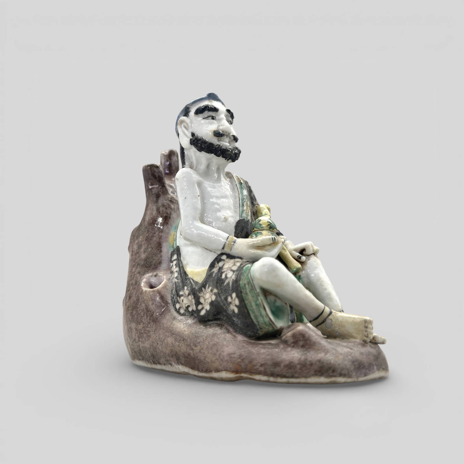 Kangxi Period Figural Bud Vase, Famille Verte