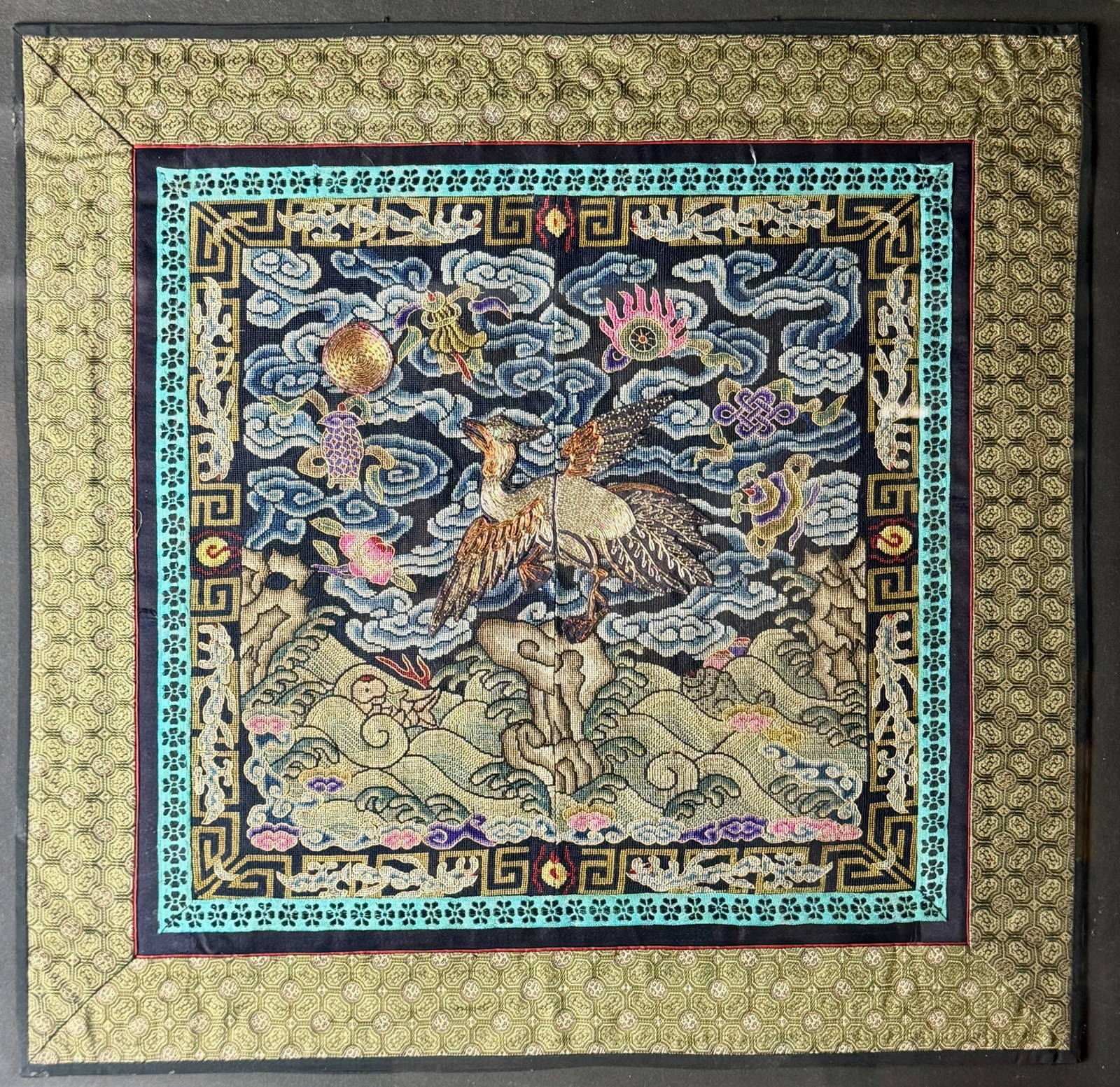 Qing Dynasty Golden Pheasant Military Rank Badge