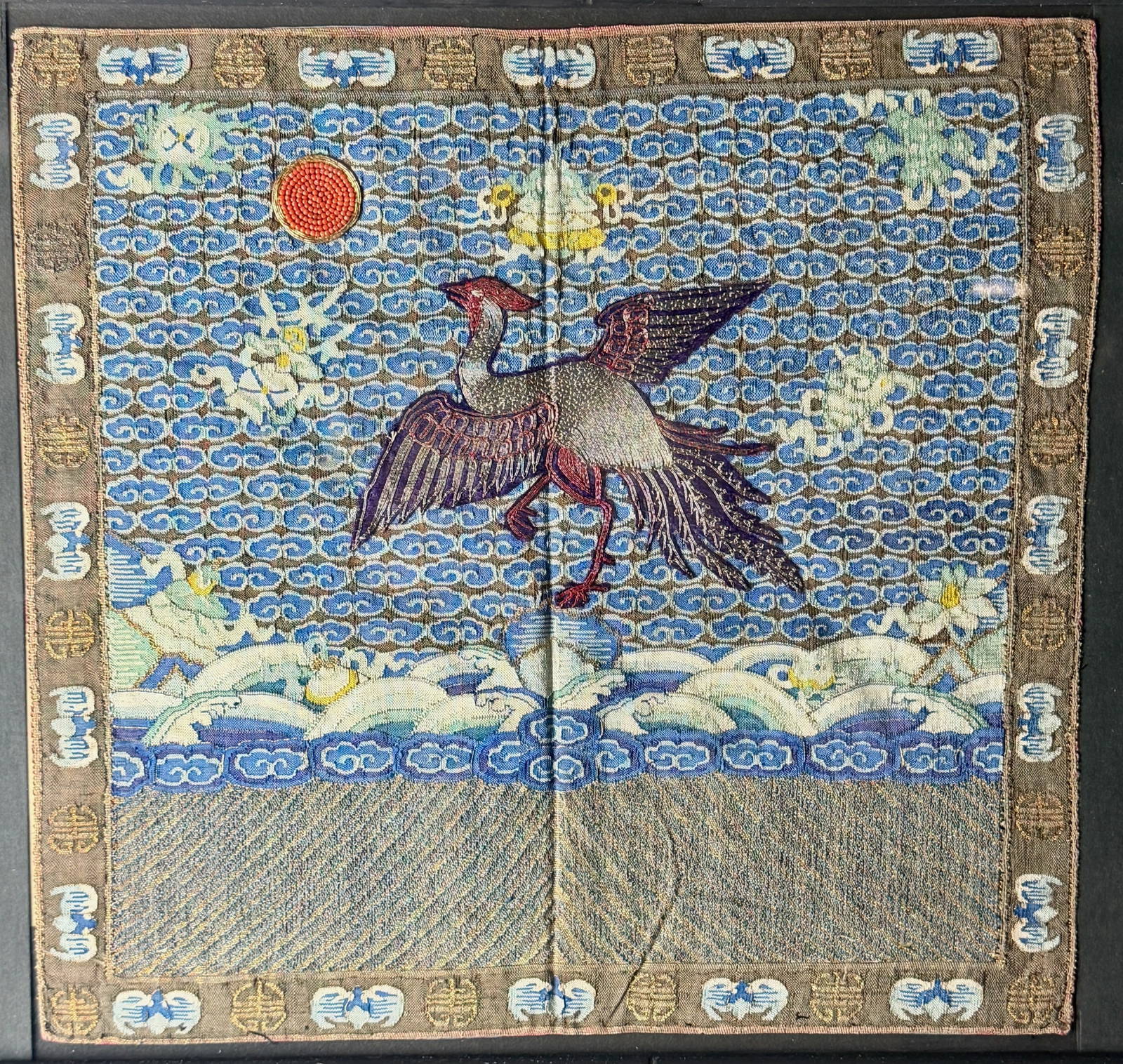 Qing Dynasty Golden Pheasant Military Rank Badge