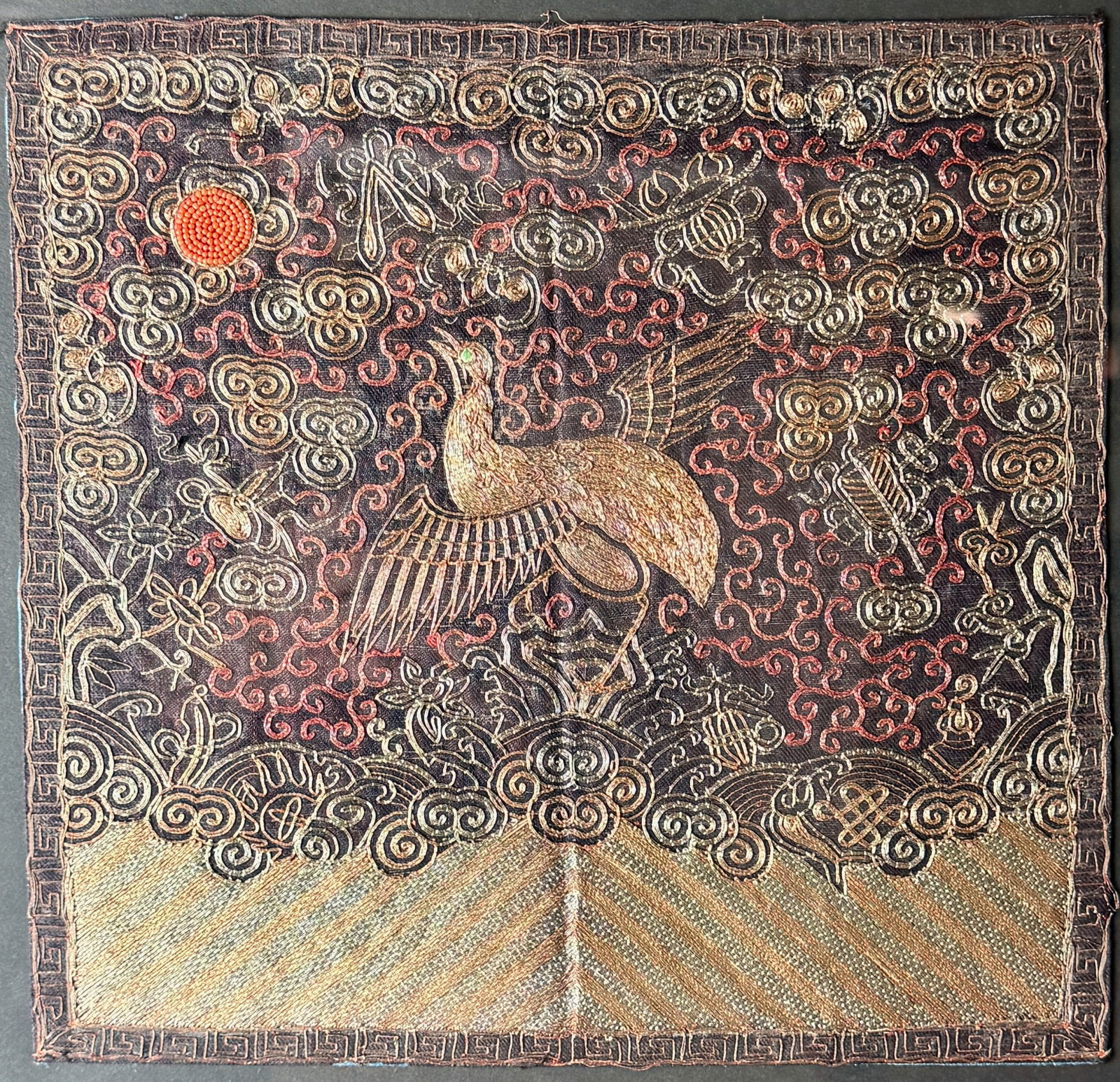 Qing Dynasty Golden Pheasant Military Badge (1 of 3)