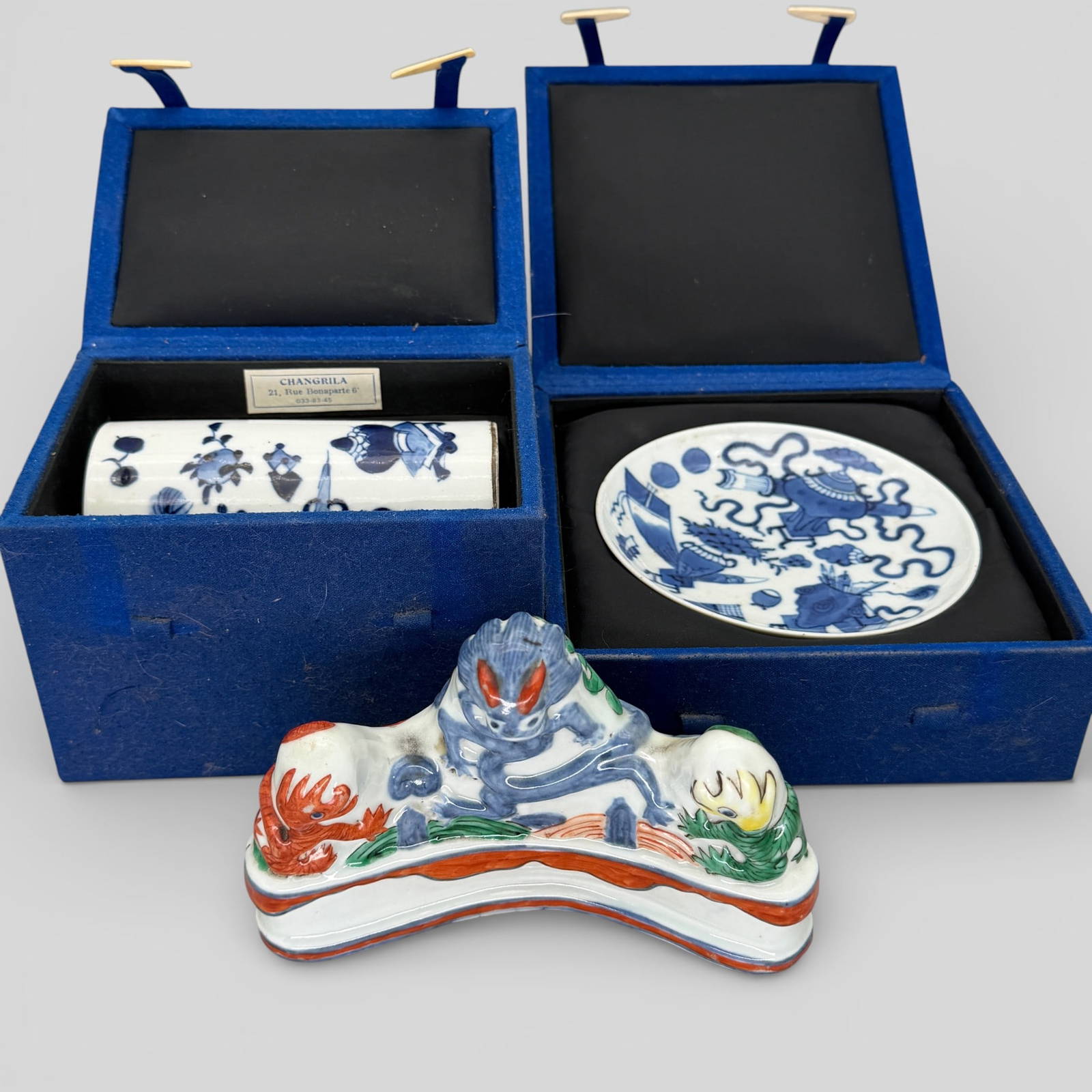 Three Qing Dynasty Scholar's Porcelains