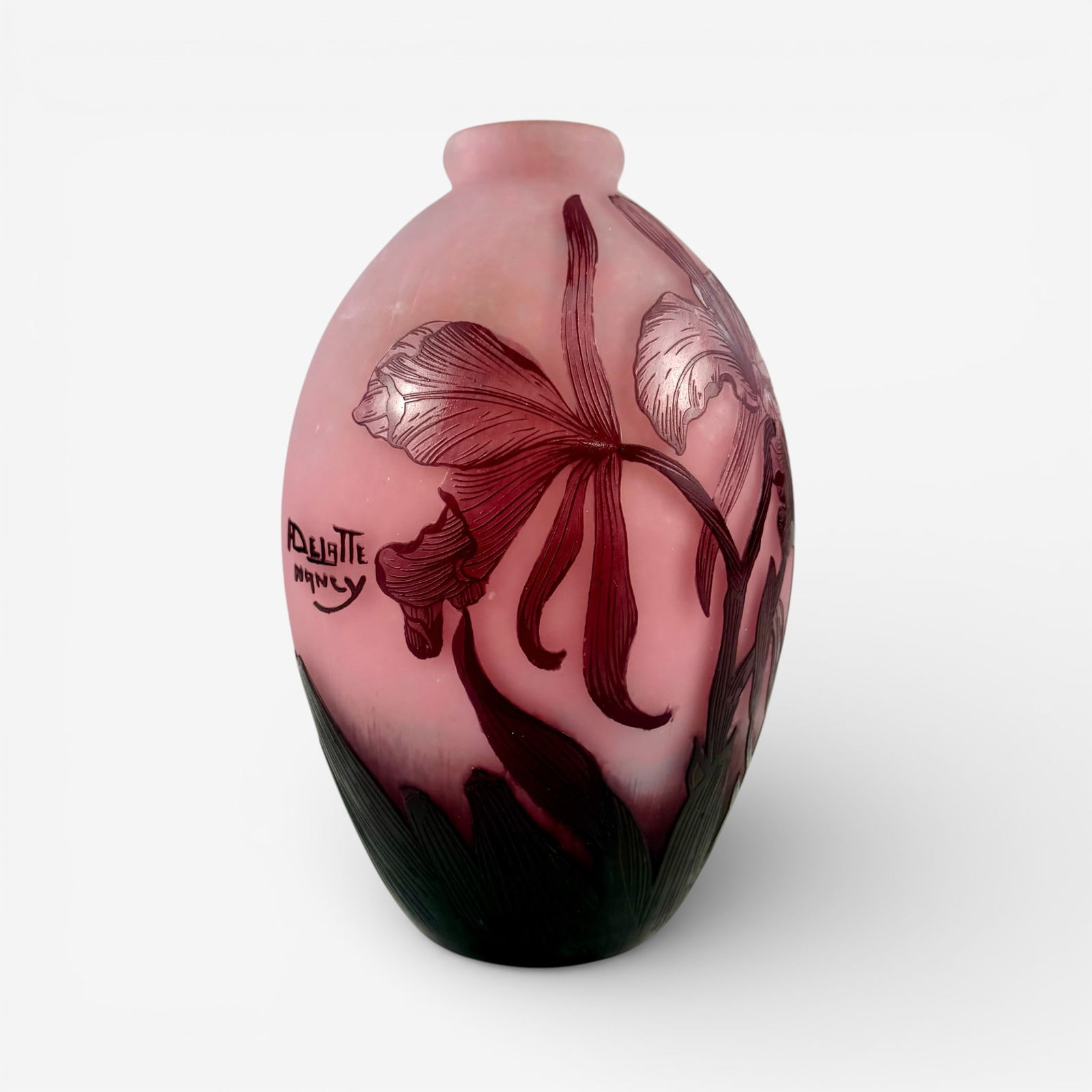 Andre Delatte cameo vase, Orchids (1 of 7)
